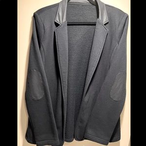 Fabletics Business Casual Blazer with Faux Leather Collar and Elbow Pads